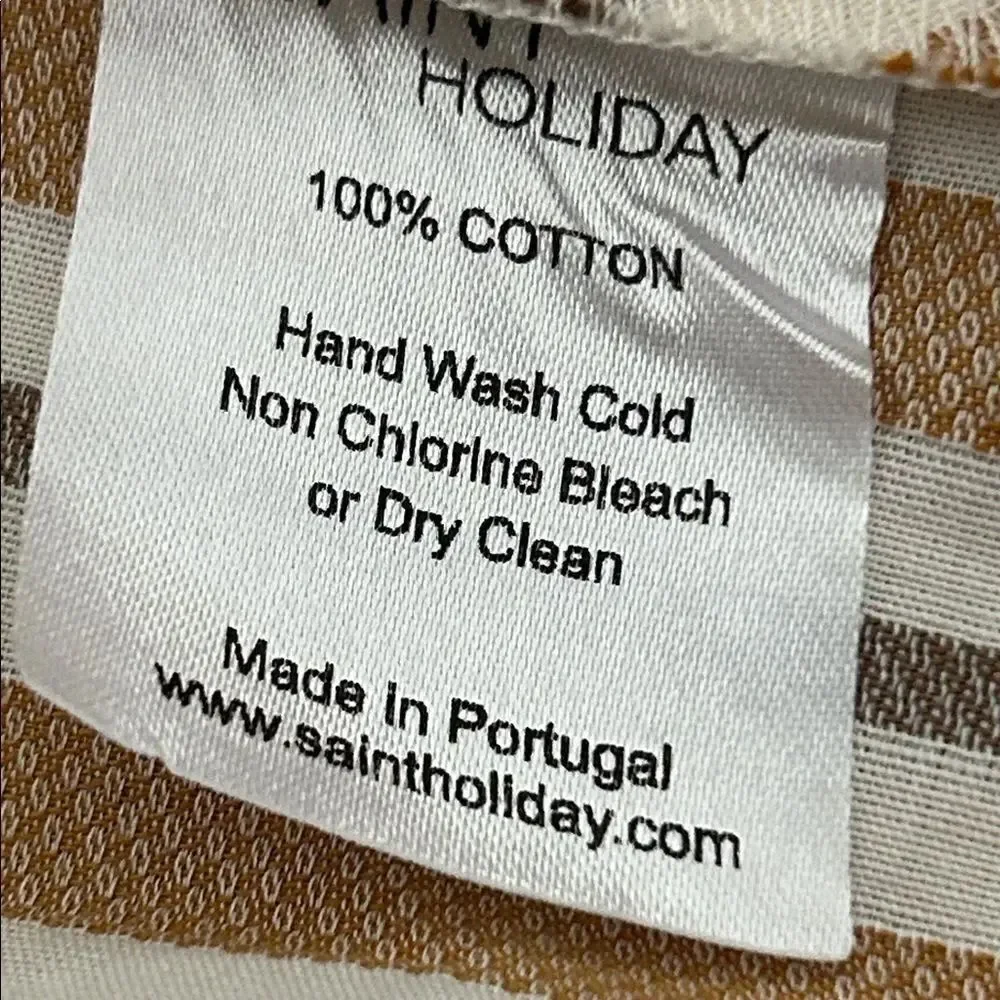 Saint Holiday cotton Striped Tan and White Wrap skirt size 0
